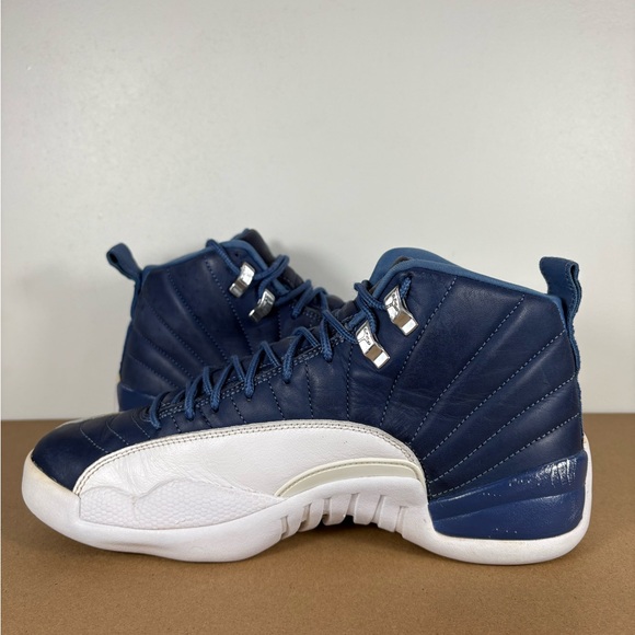 Nike Air Jordan 12 Men's Size 9 Retro Indigo 2020 Sneakers 130690-404 - Picture 4 of 8